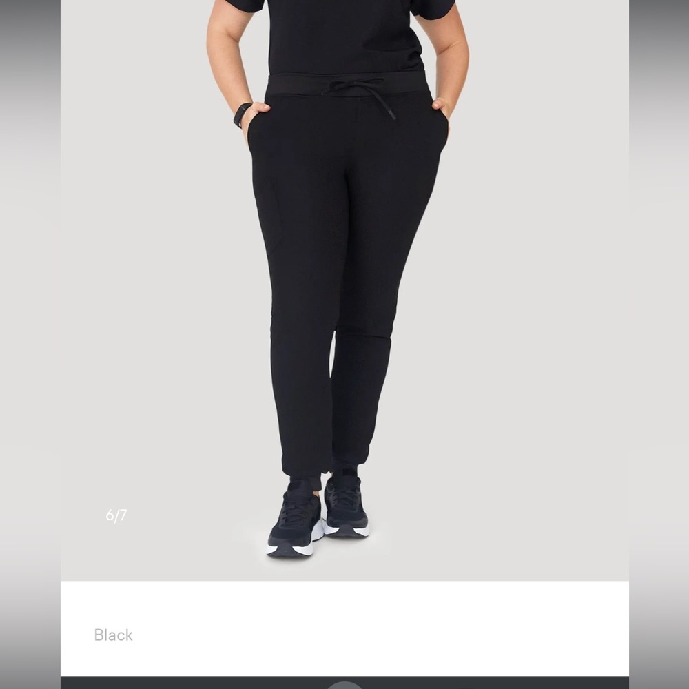 Mandala Scrubs High Waisted Joggers : Black, Size 3XL